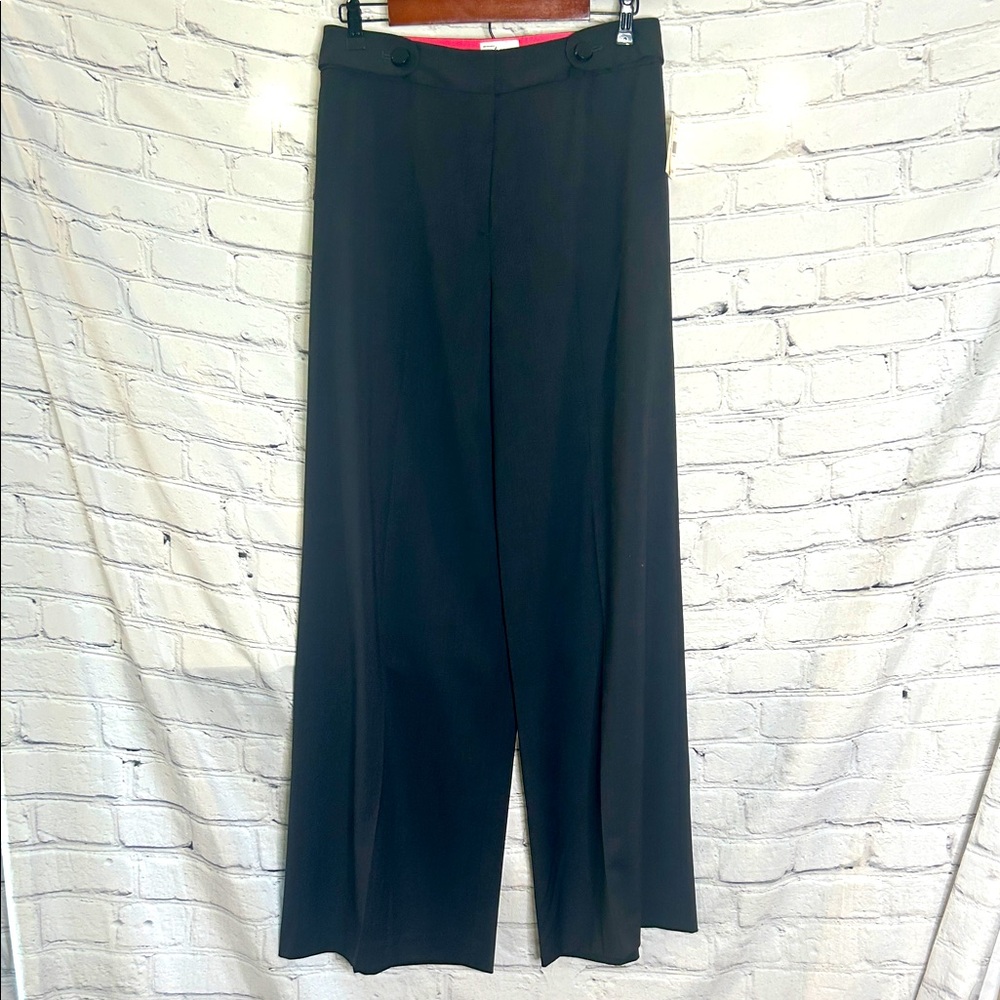 Milly Of New York Wide Leg Black Pants Size 12 Brand New W/Tags